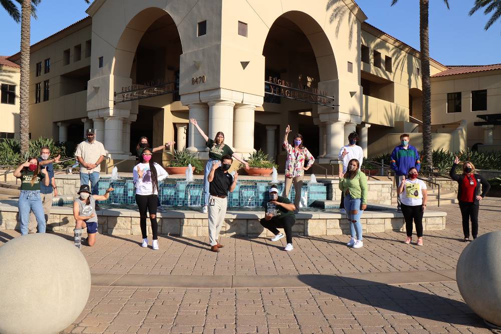 CBU Students in front of Yaeger Center