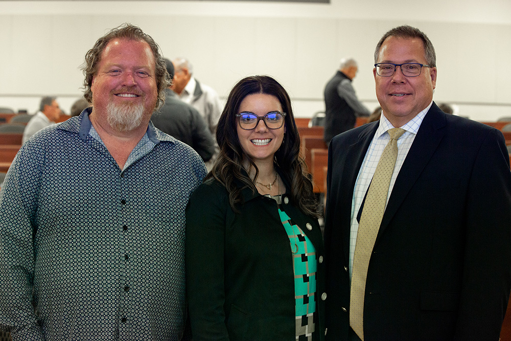 Dr. Troy Hinrichs (from left), Dr. Jacqueline Gustafson and Dr. John Shoup