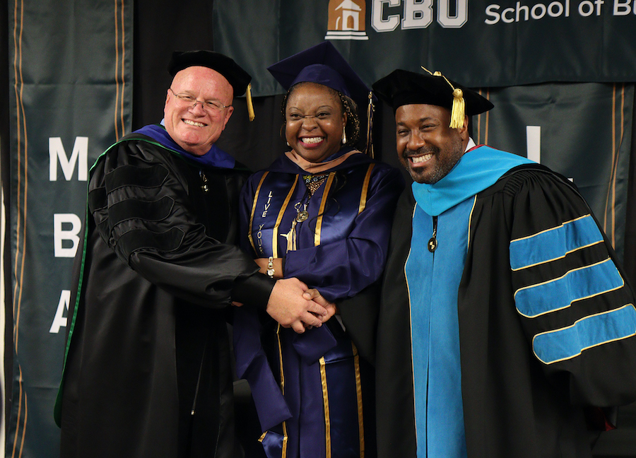 graduates wearing grad gowns