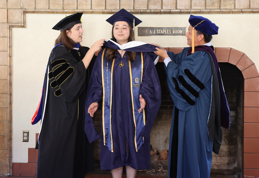  Hundreds of graduate degree candidates at California Baptist University are celebrating their academic achievements with hooding ceremonies leading up to commencement May 2-4.