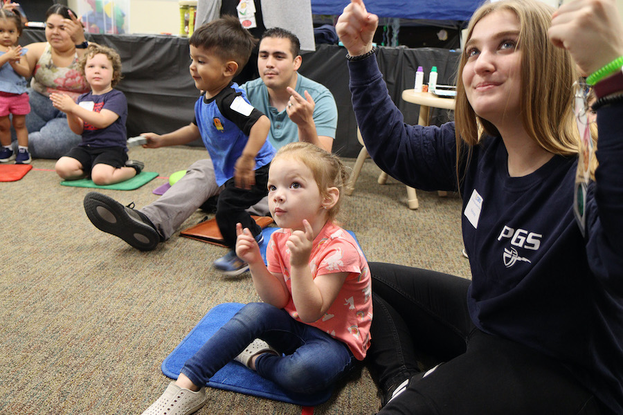 classroom with children