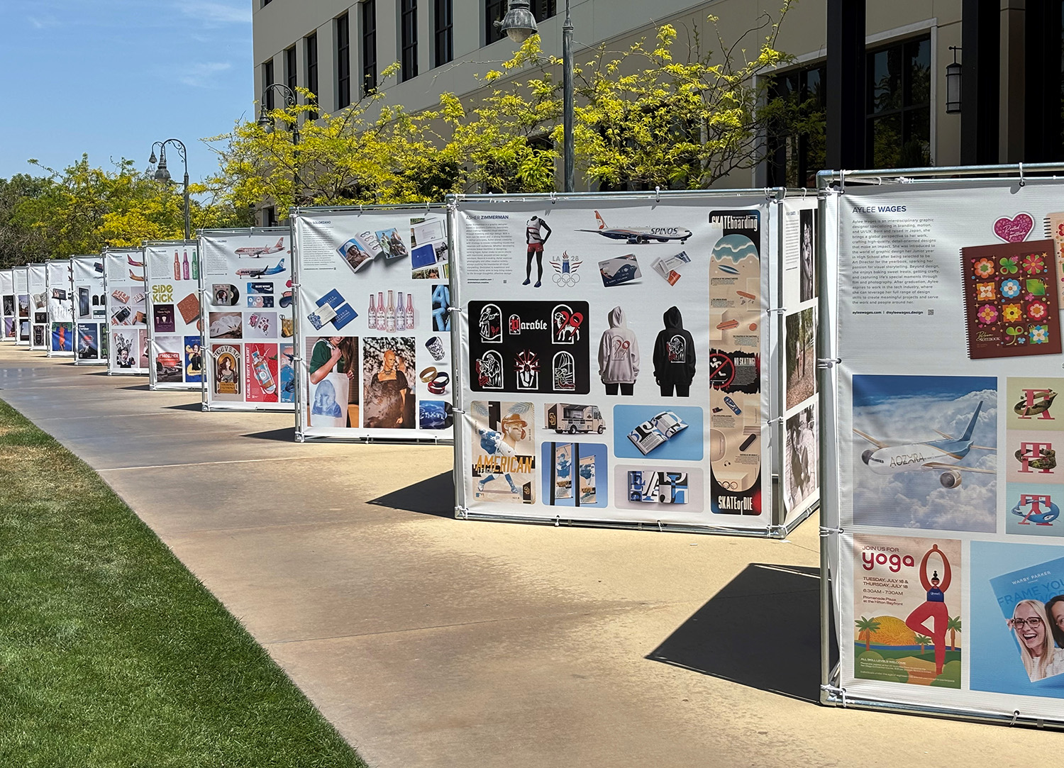 vinyl posters on display