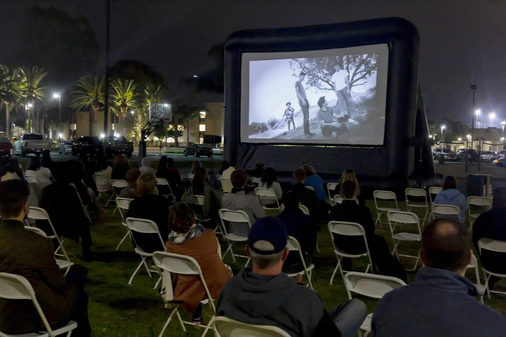 CBU Films being shown to audience