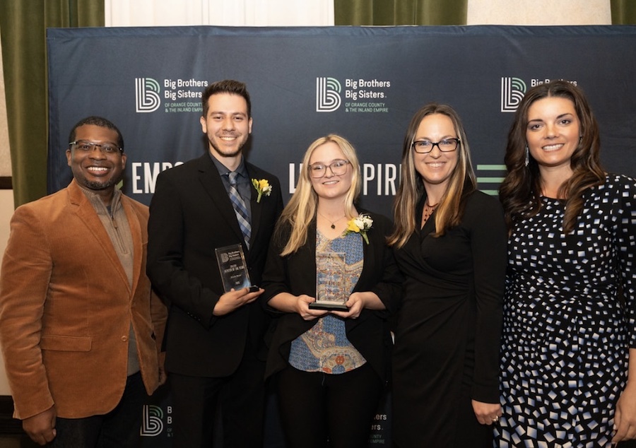 Hannah with four other people