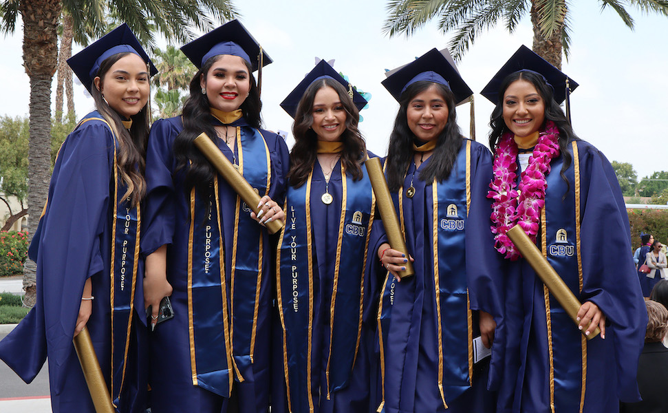 graduates at spring commencement