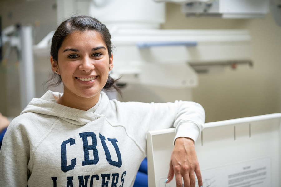 student on a computer