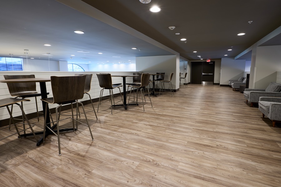 Study Area with tables set up