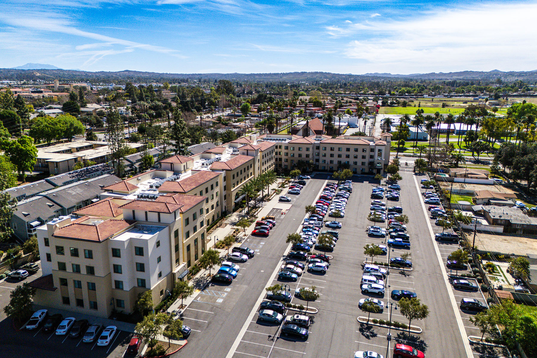 Magnolia Crossing Aerial shot from parking lot side
