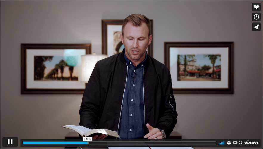 screenshot of a chapel video