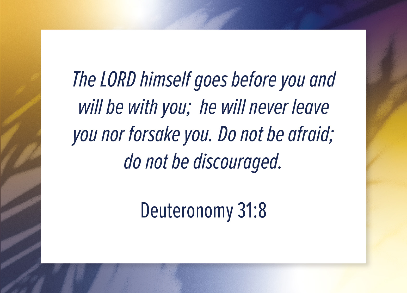 deuteronomy 31:8