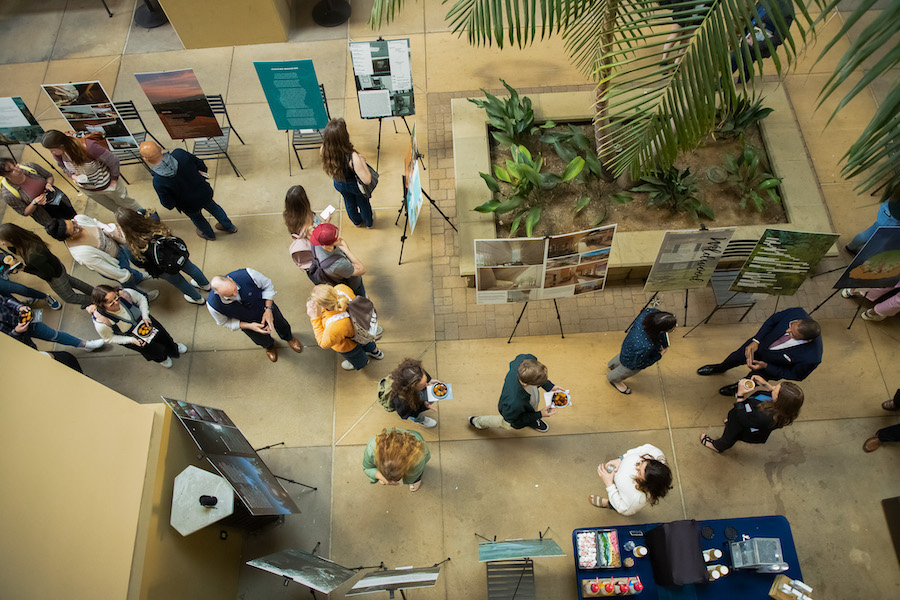 aerial view of gallery