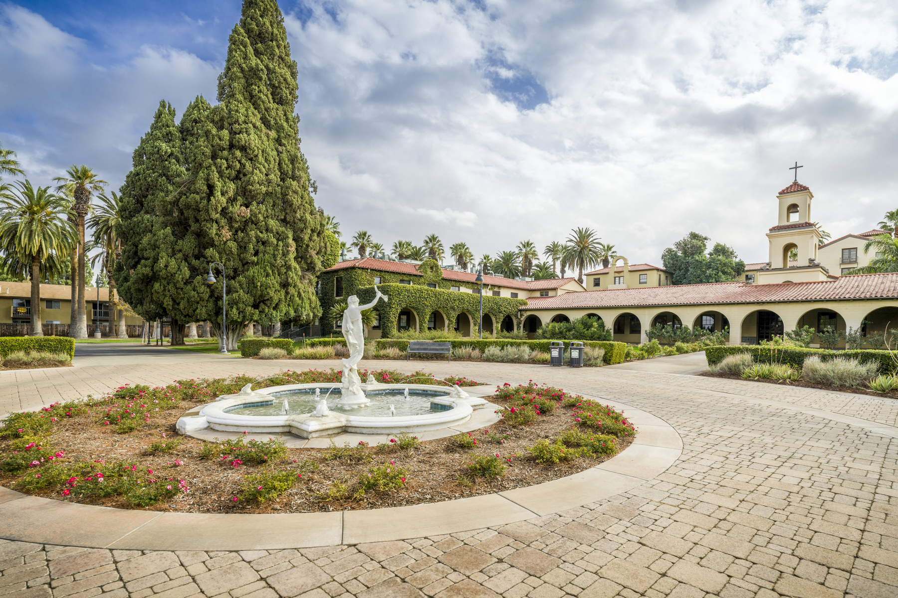 Fountain in front of James Building 